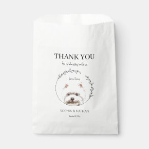 Simple Westie Wedding Thank You Favor Bag