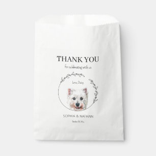 Simple Westie Wedding Thank You Favor Bag