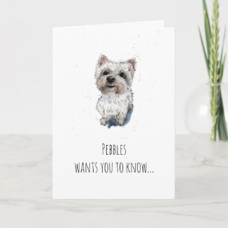 Simple Westie West Highland Terrier Father's day Card