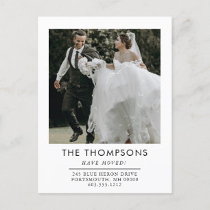 Simple We've Moved Change of Address Photo Moving Announcement Postcard