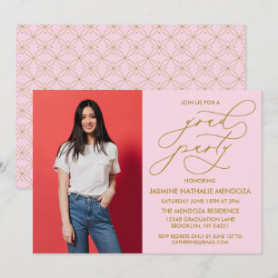 SIMPLE WHIMSICAL CALLIGRAPHY GRADUATION INVITATION