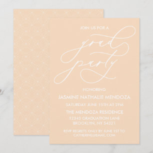 SIMPLE WHIMSICAL CALLIGRAPHY GRADUATION INVITATION