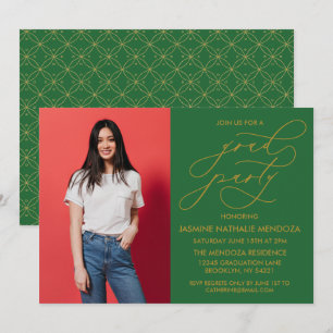 SIMPLE WHIMSICAL CALLIGRAPHY GRADUATION INVITATION