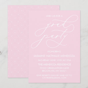 SIMPLE WHIMSICAL CALLIGRAPHY GRADUATION INVITATION