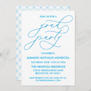 SIMPLE WHIMSICAL CALLIGRAPHY GRADUATION INVITATION