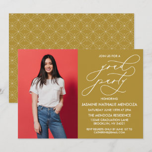 SIMPLE WHIMSICAL CALLIGRAPHY GRADUATION INVITATION