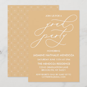SIMPLE WHIMSICAL CALLIGRAPHY GRADUATION INVITATION