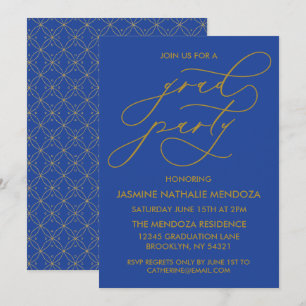 SIMPLE WHIMSICAL CALLIGRAPHY GRADUATION INVITATION