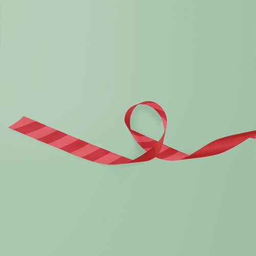 Simple Whimsical Cute Festive Red Striped Fun Satin Ribbon