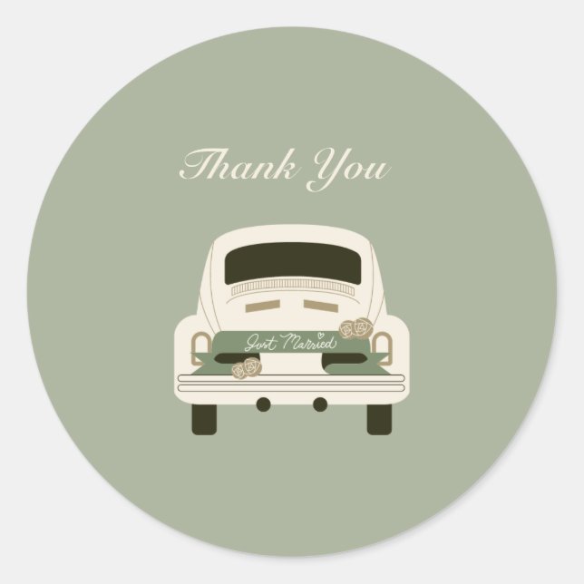 Simple Whimsical & Fun Sticker for Thank You Cards (Front)