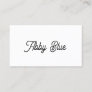 Simple Whimsical Script Font  Business Card