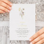 Simple Whimsical Wildflower | Gold Foil Invitation