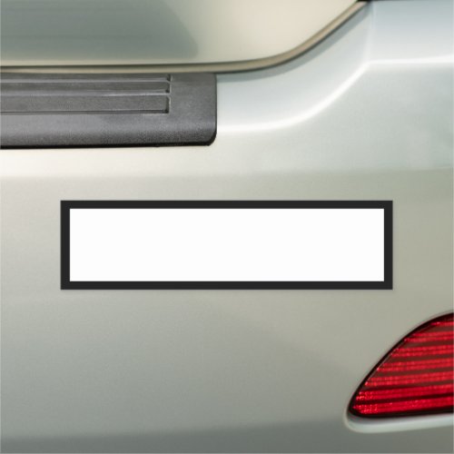 Simple White and Black Border Blank Template Car Magnet