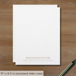 Simple White and Gold Business Letterhead<br><div class="desc">Make a strong impression with our Simple White and Gold Business Letterhead. This letterhead design features a clean white background with your company name and contact information elegantly presented in golden sans serif typography. Each sheet exudes professionalism and simple elegance, making it perfect for official correspondence, invoices, or important business...</div>