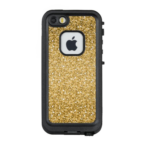 Simple White And Gold Glitter LifeProof FRĒ iPhone SE55s Case