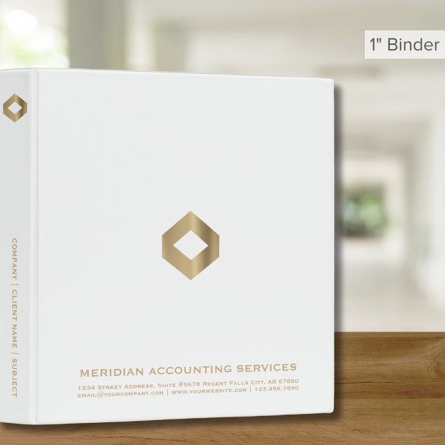 Simple White and Gold Logo Business Binder (Creator Uploaded)