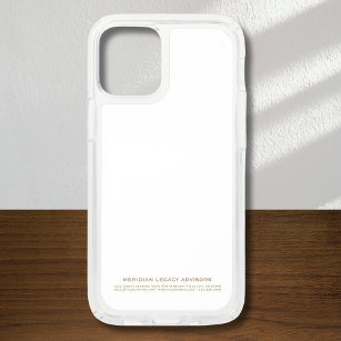 Simple White and Gold Typographic Speck iPhone 12 Mini Case