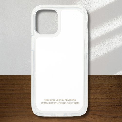 Simple White and Gold Typographic Speck iPhone 12 Mini Case