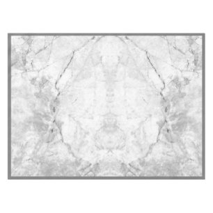 Simple White and Grey Marble   Small  Tablecloth