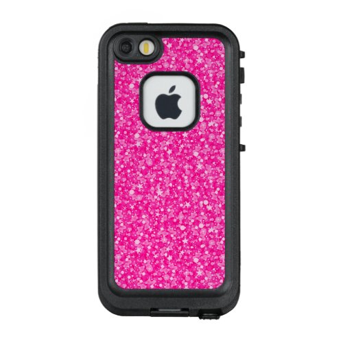 Simple White And Hot Pink Glitter LifeProof FRĒ iPhone SE55s Case