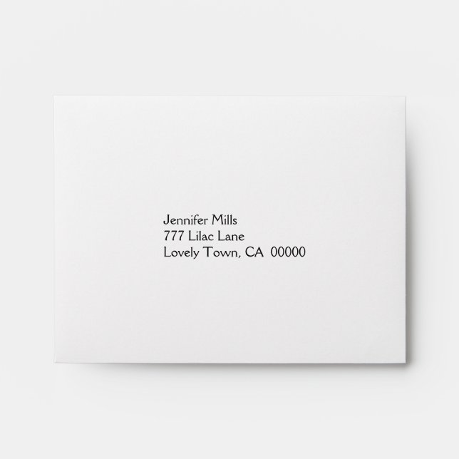 Simple White and Purple Plum RSVP Return Envelope (Front)