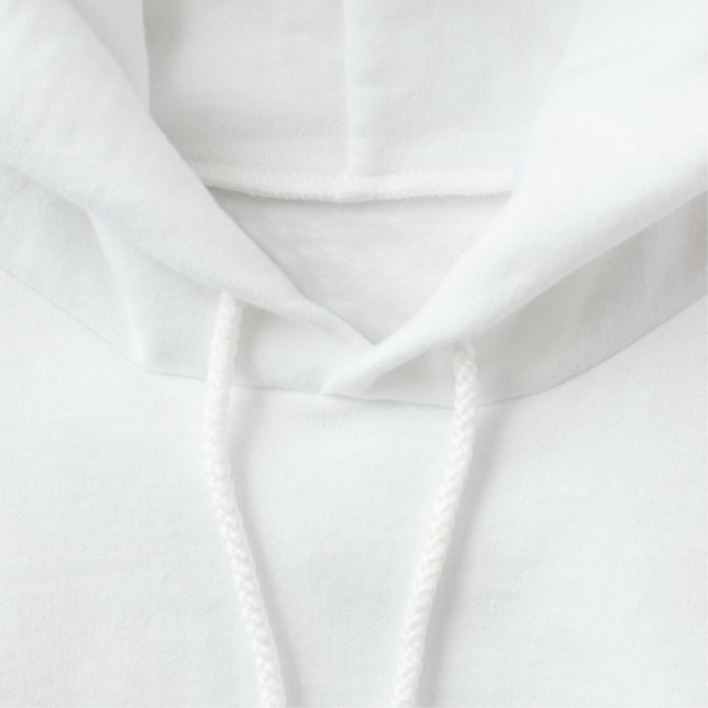 Simple White Authority® Embroidered Hoodie (Detail - Neck (in White))