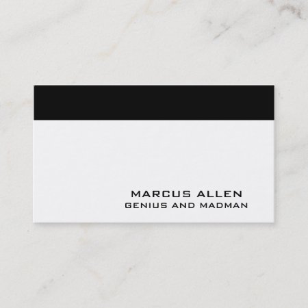 Simple White & Black Business Card