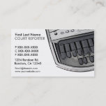 Simple White Black Court Reporter Business Cards at Zazzle