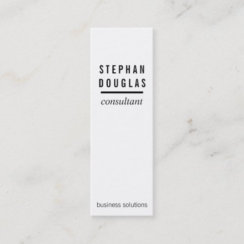 Simple  White  Black Mini Business Card