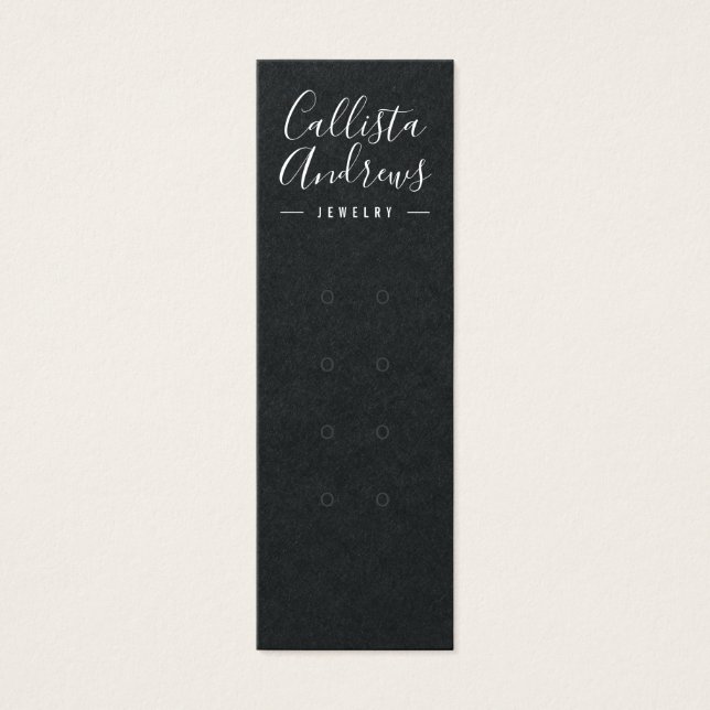 Simple White Black Multiple Earring Display Card (Front)