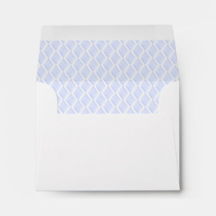 Simple white blue return address envelope