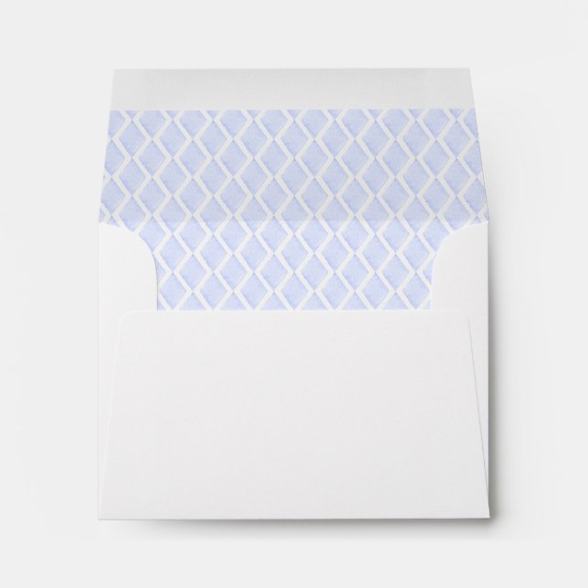 Simple white blue return address envelope (Back (Bottom))