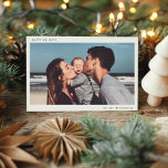 Simple White Border Modern Christmas Photo Holiday Card<br><div class="desc">Send warm holiday wishes with this simple and elegant photo card featuring clean typography and a soft neutral border. The minimalist layout keeps the focus on your family photo,  making it perfect for modern,  design-conscious households who prefer understated sophistication.</div>