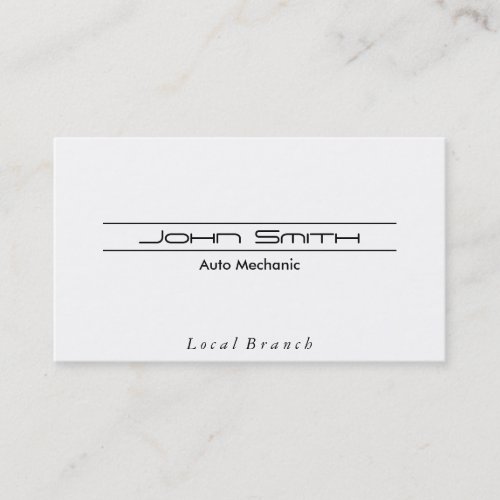 Simple  White Business Card