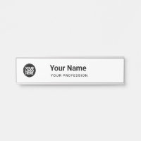 Simple White Business Logo Name Profession