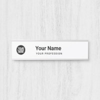 Simple White Business Logo Name Profession