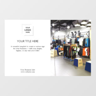 Simple White Business Logo Promotional Photo Wall Wall Decal