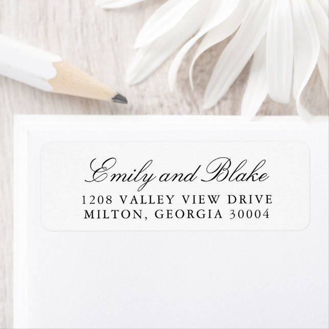 Simple White Classic Elegant Typography Label (Insitu)