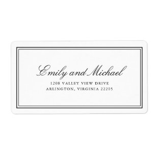 Simple White Classic Elegant Typography Label