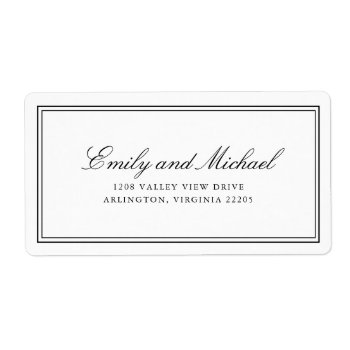 Simple White Classic Elegant Typography Label by Oasis_Landing at Zazzle