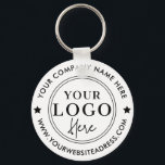 Simple White Company Business Name Logo Website Keychain<br><div class="desc">Are you looking for promotional items for your brand? Check out this Simple White Company Business Name Logo Website keychain. You can add your own business name, logo, and website by clicking the personalize button or customize even further, like the font style and colors by using the design tool. Regards...</div>