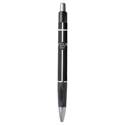 Simple White Cross on Black Pen