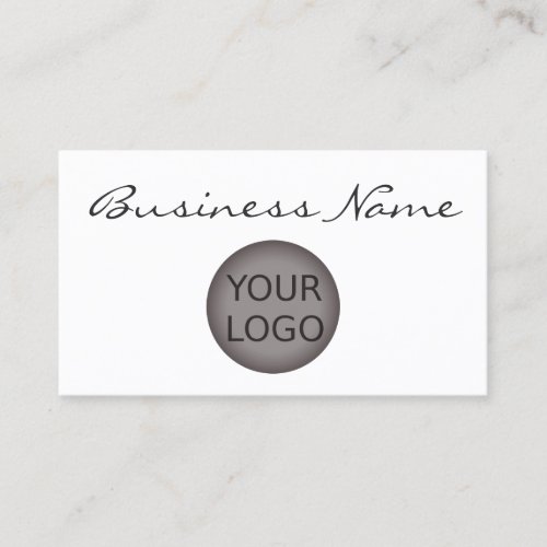 Simple White Custom Logo and Colors all Industries Business Card