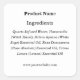 Simple White Custom Product Ingredient Label | Zazzle