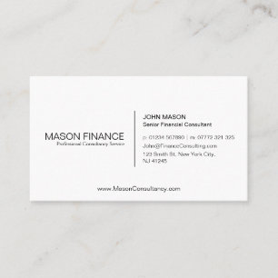 Simple White Customizable Business Card Template