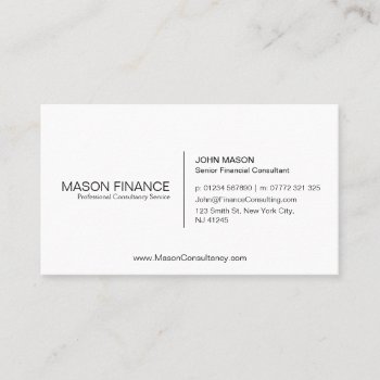 Simple White Customizable Business Card Template by ImageAustralia at Zazzle