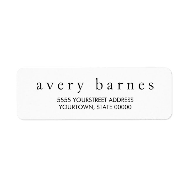 Simple White Elegant Modern Professional Label (Front)