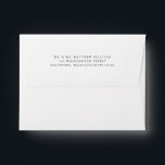 Simple White Envelope with Return Address<br><div class="desc">Use this Note Card size envelope with your return address for any event. Plain white envelope.</div>