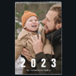 Simple White Family Photo Memories Calendar<br><div class="desc">Design feature simple minimalist white typography. Photos can be personalized with your favorite family photo.</div>