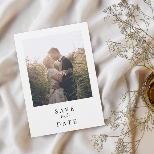 Simple White Frame Photo Save The Date